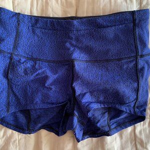 Lululemon Athletica blue/black high waist shorts
